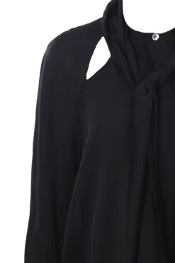 Camicia in seta con sciarpa