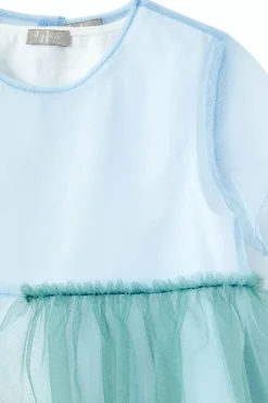 Camicia in tulle girocollo
