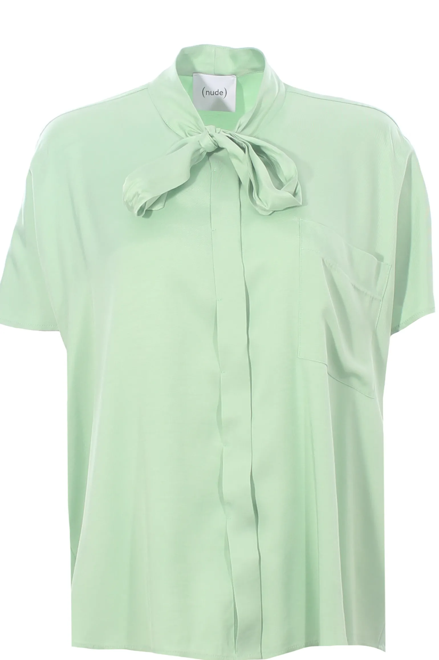 Camicia in viscosa con fiocco