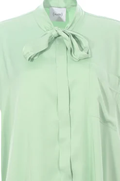 Camicia in viscosa con fiocco