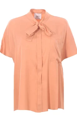 Camicia in viscosa con fiocco