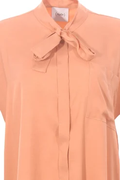 Camicia in viscosa con fiocco