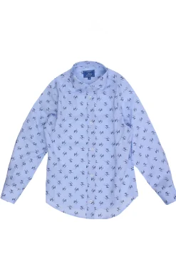 Camicia logata in cotone