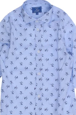 Camicia logata in cotone
