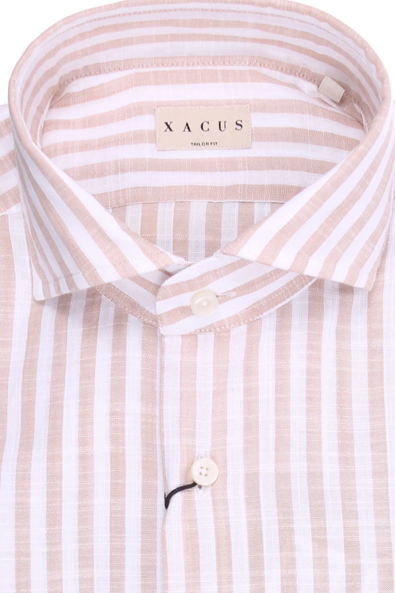 Camicia taylor a righe in cotone fiammato