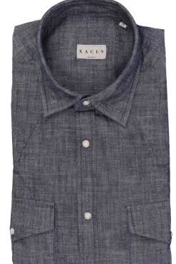 Camicia taylor in chambray indaco