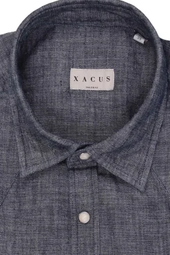Camicia taylor in chambray indaco