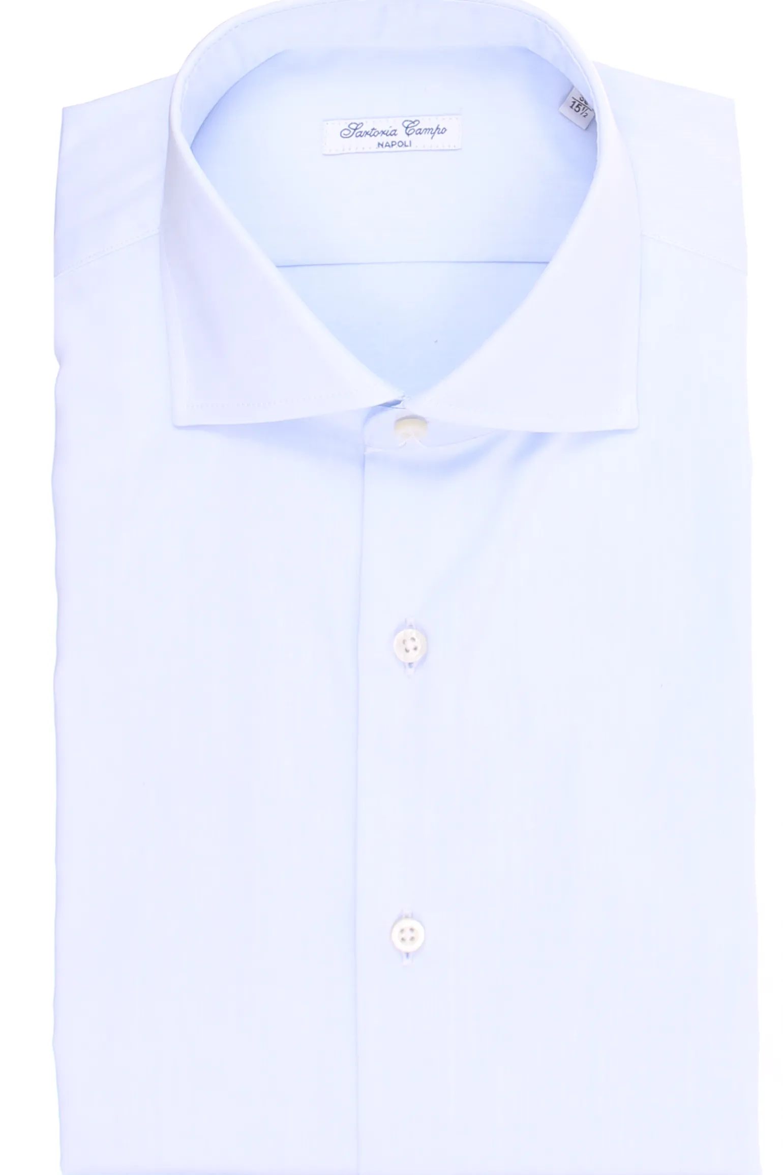 camicia unita in cotone twill