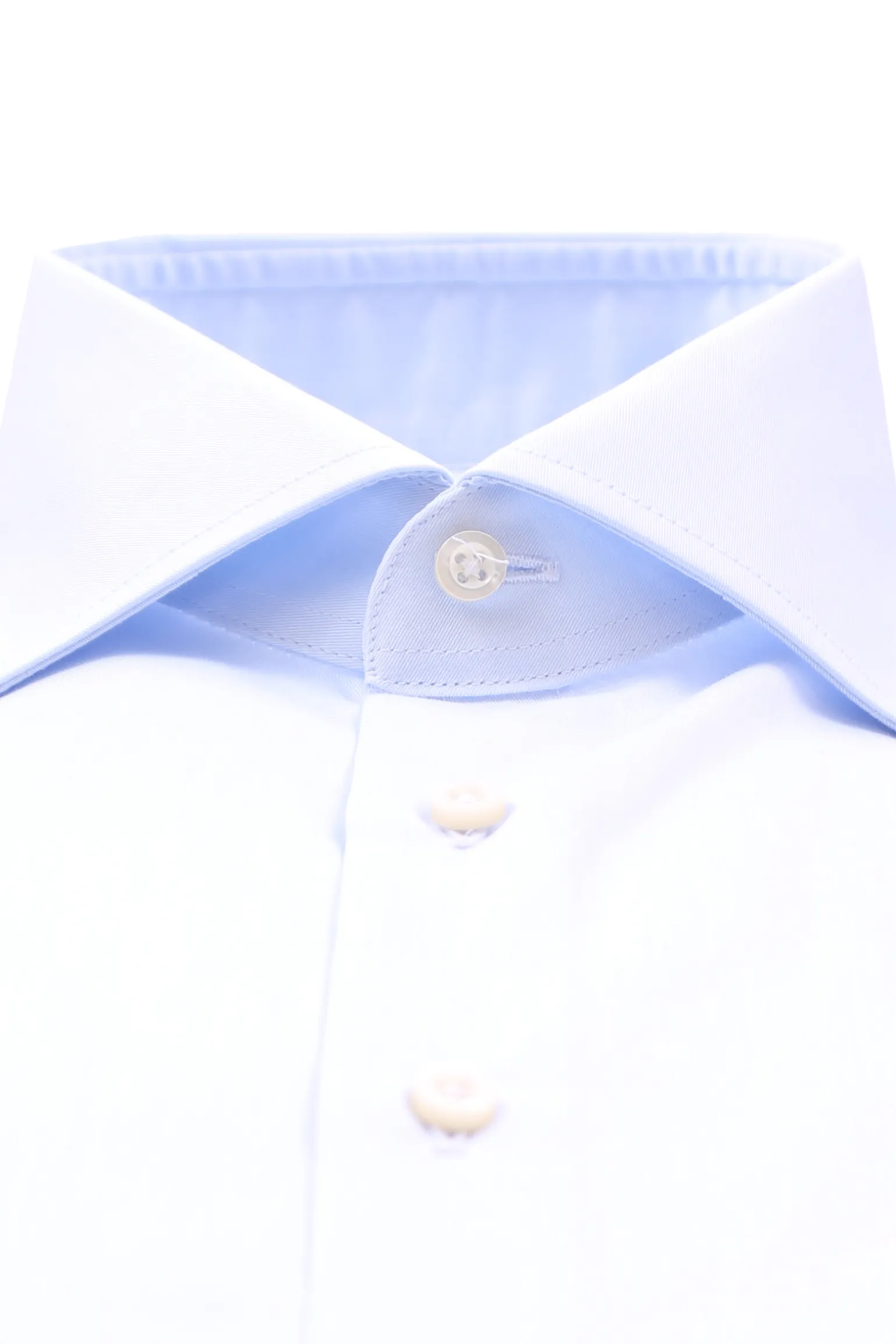 camicia unita in cotone twill