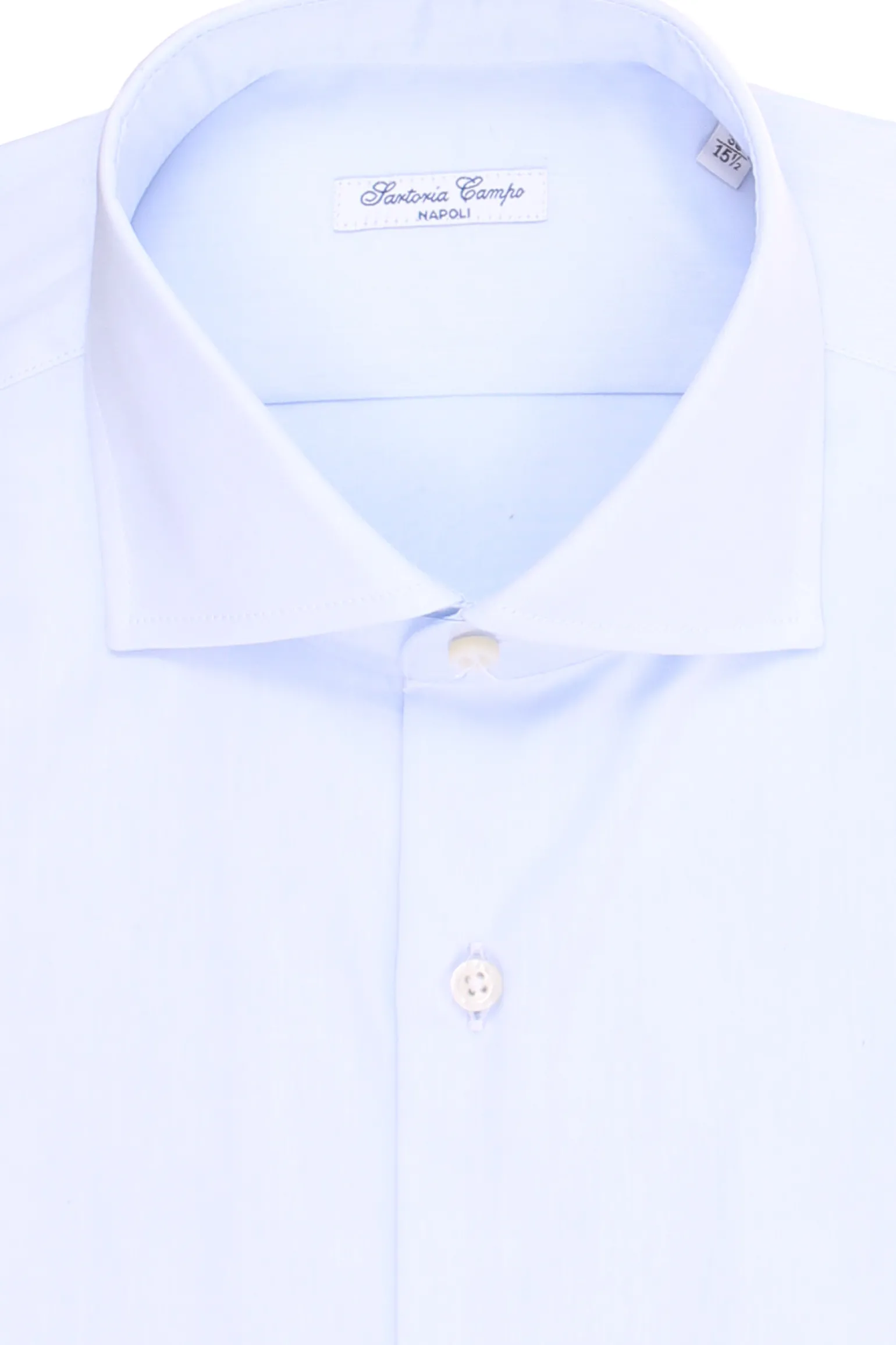 camicia unita in cotone twill