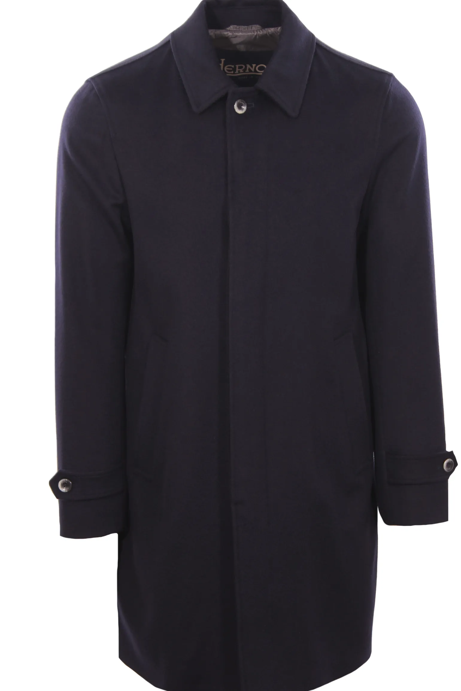cappotto sfoderato in lana e cashemere