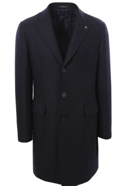 Cappotto spigato in lana e cashmere
