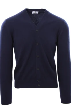Cardigan chiusura alta in puro cashmere