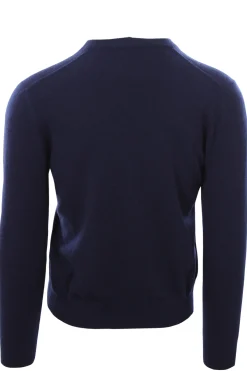 Cardigan chiusura alta in puro cashmere