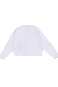 Cardigan girocollo a trama rasata