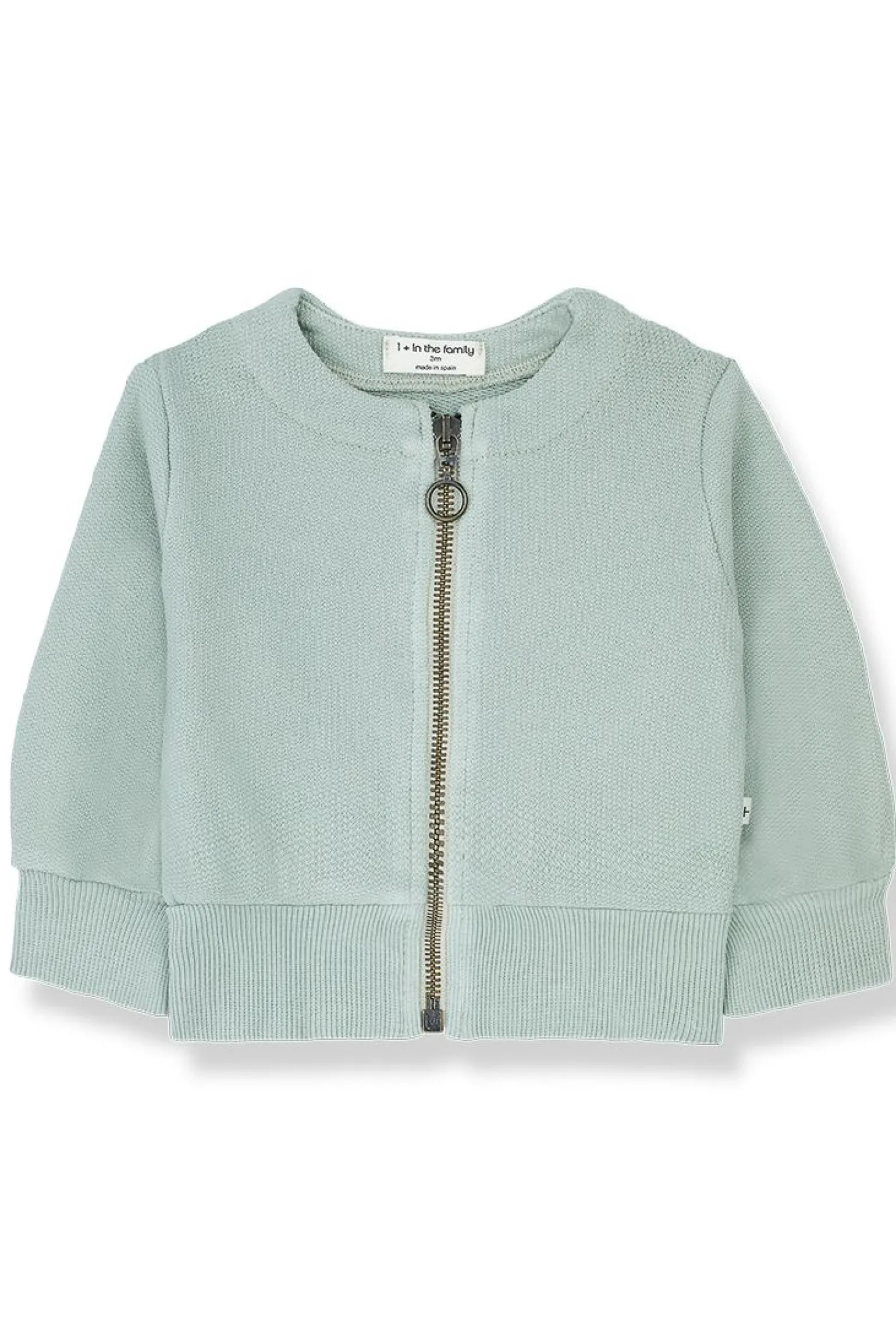 Cardigan girocollo con zip