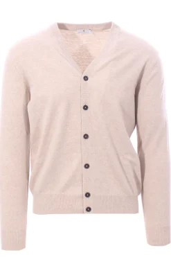 cardigan in lana, seta e cashmere