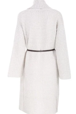 Cardigan lungo con cintura