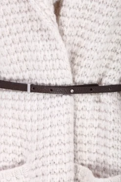 Cardigan lungo con cintura