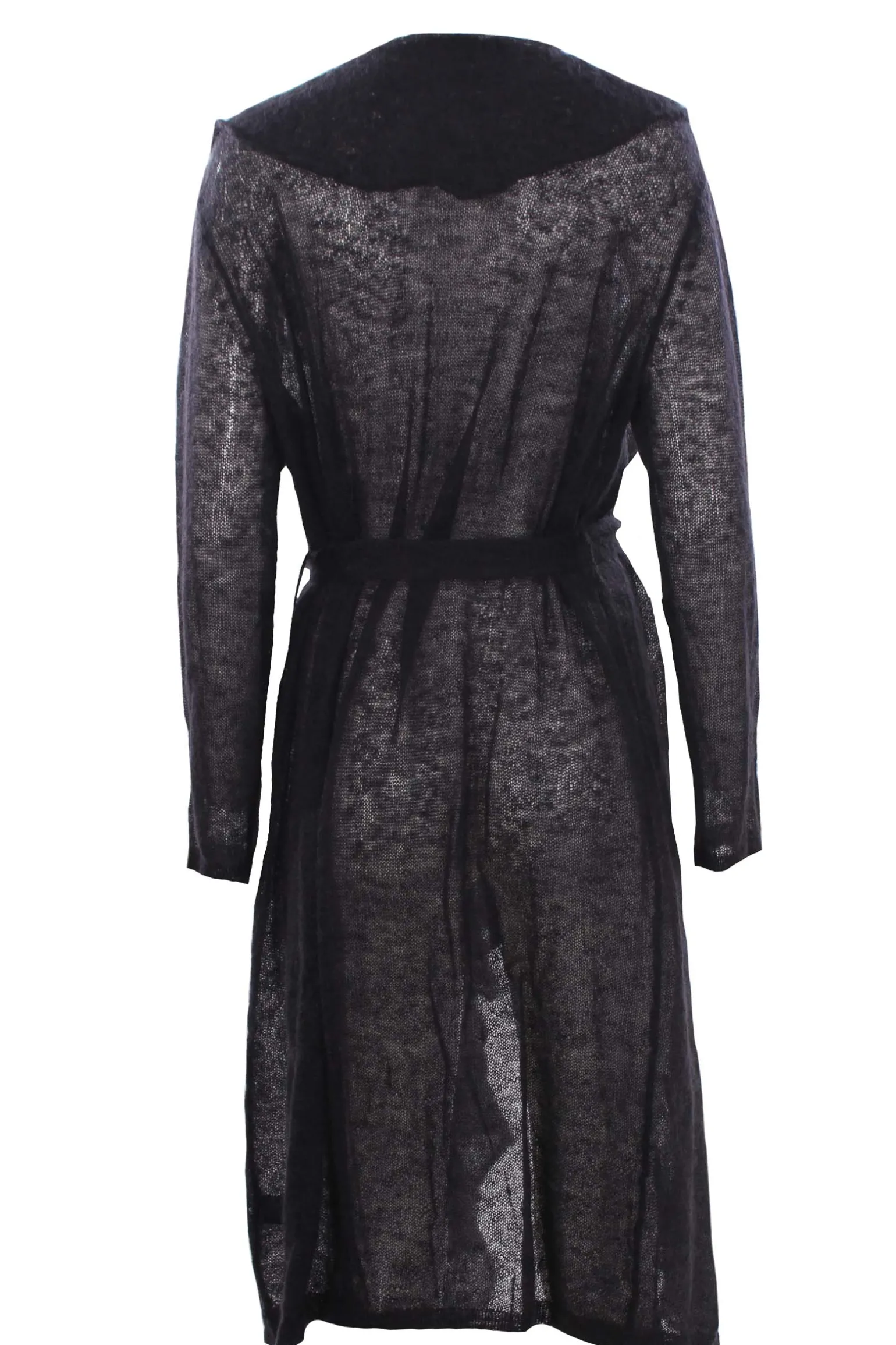 Cardigan lungo con rouches