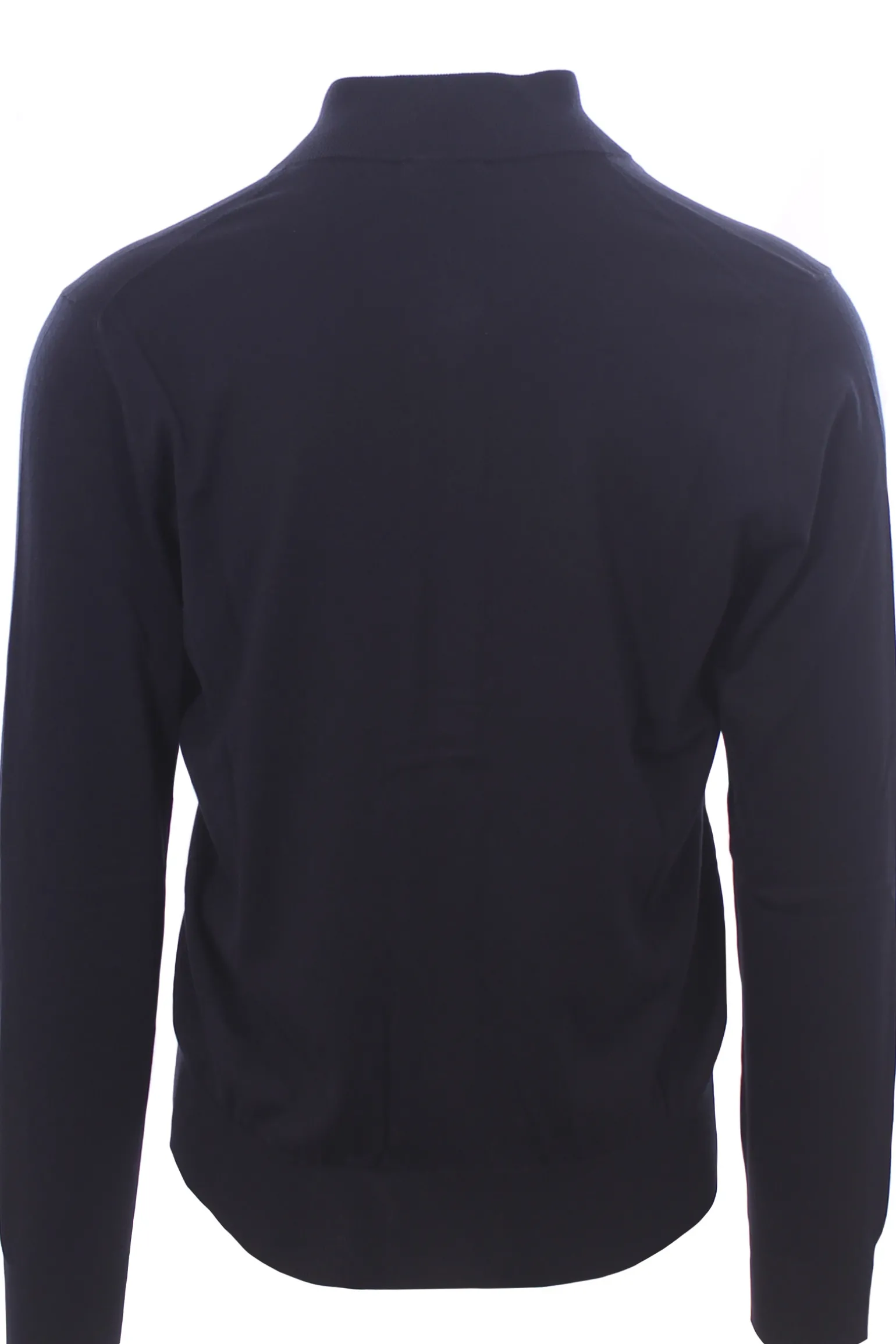 cardigan polo in seta e cotone