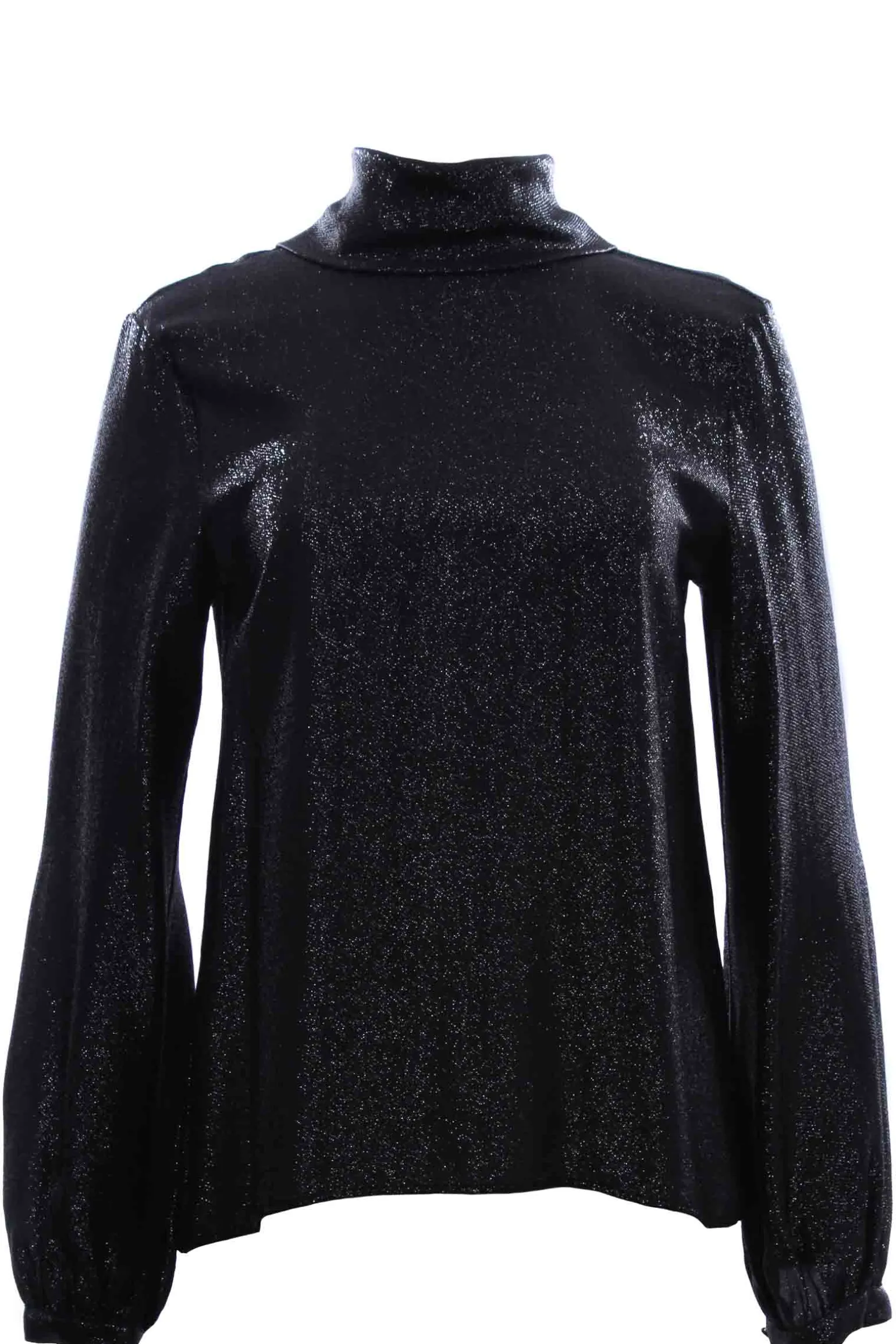 Casacca collo alto effetto lurex