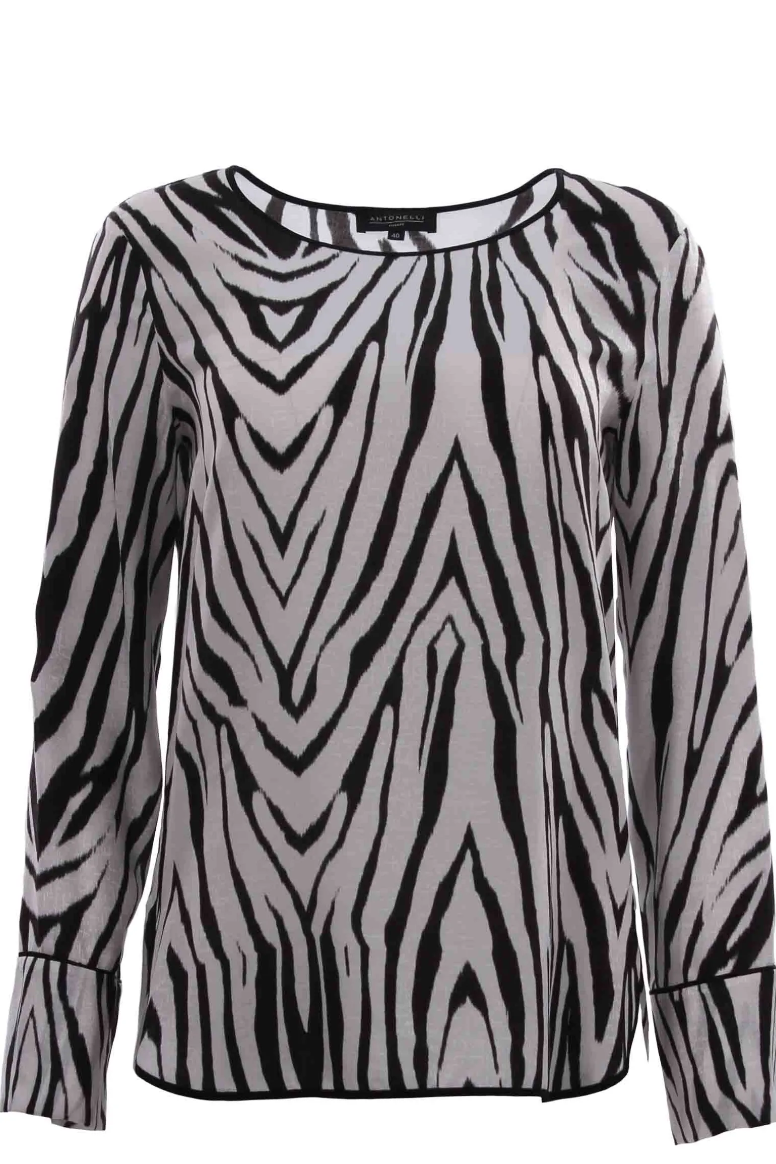 Casacca girocollo a stampa animalier