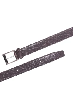 cintura in fianco di coccodrillo personalizzabile con iniziali