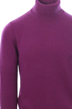collo alto in green cashmere