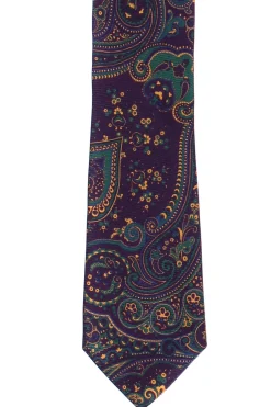 Cravatta in seta stampa paisley
