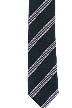 Cravatta riga in seta jacquard