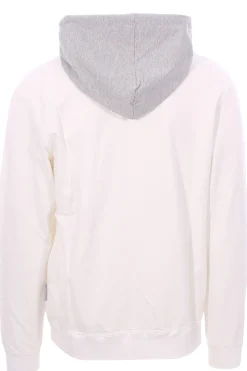 felpa cappuccio full zip bicolore