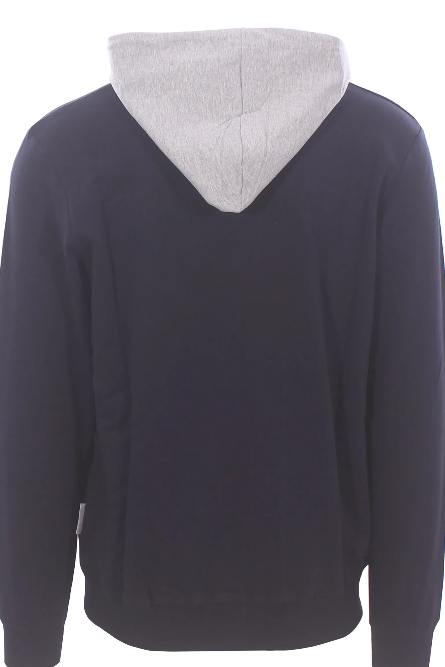 felpa cappuccio full zip bicolore