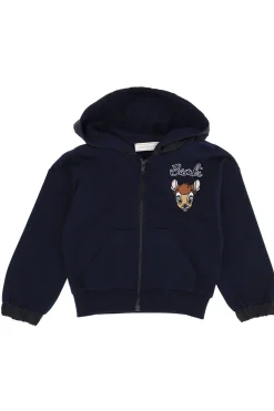 Felpa full zip bamby con cappuccio