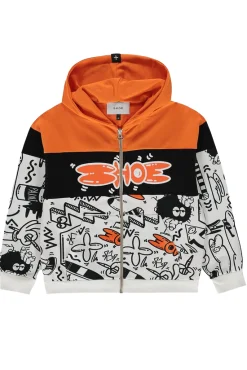felpa full zip con cappuccio