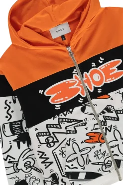 felpa full zip con cappuccio