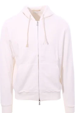 felpa full zip in cotone e cashmere