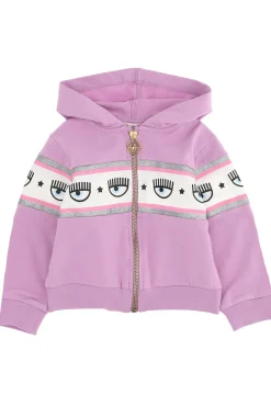 Felpa full zip logomania
