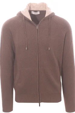 full zip cappuccio doppiato