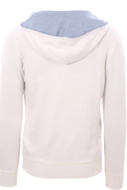 full zip cappuccio reversibile in lana e cashmere
