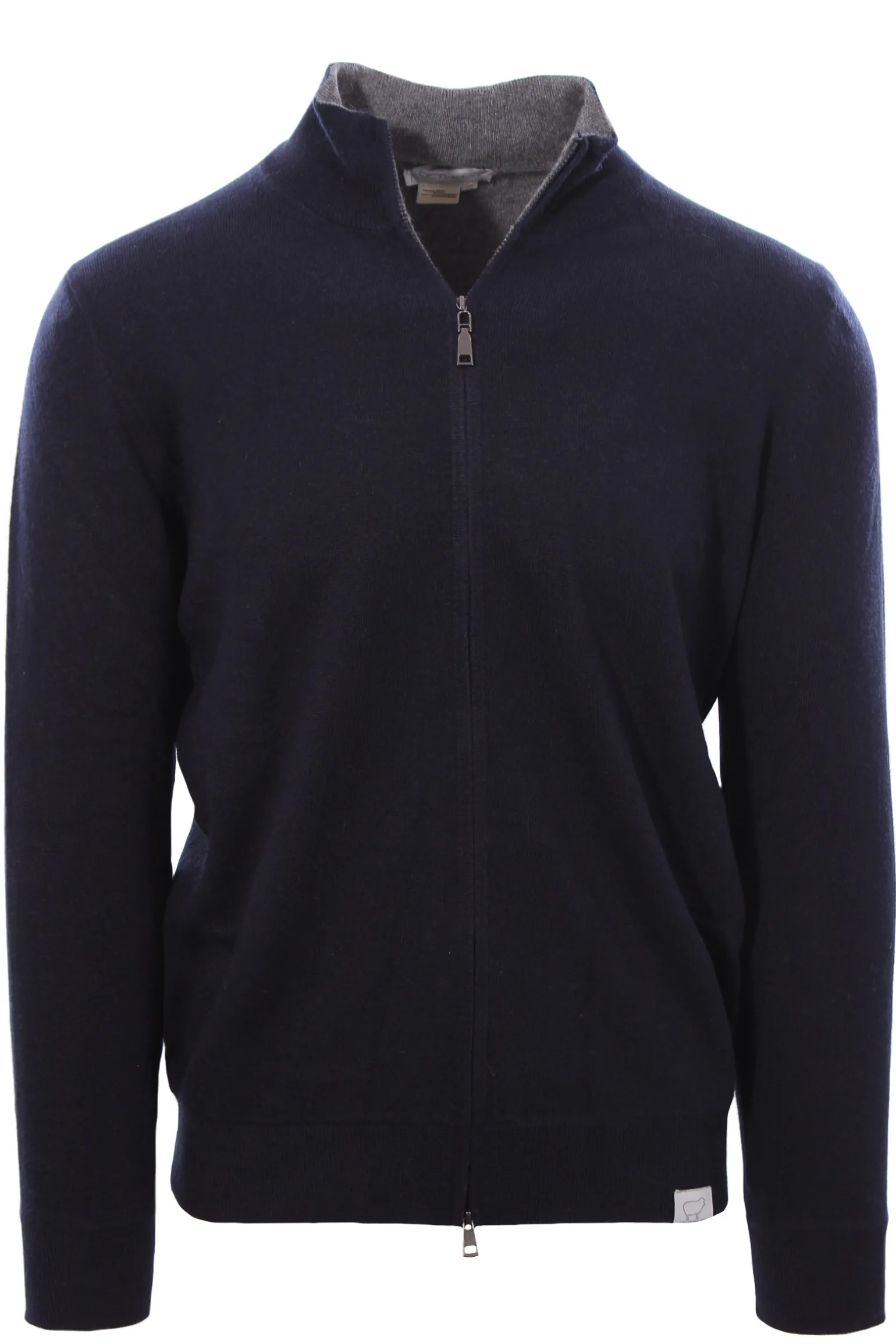 Full zip in lana e cashmere