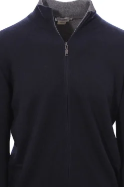 Full zip in lana e cashmere