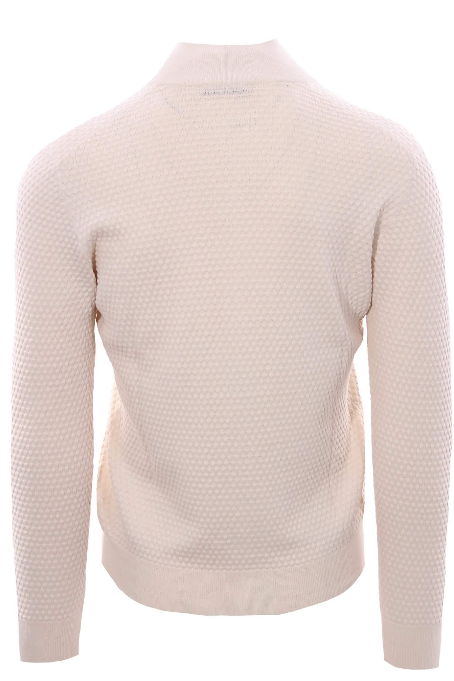 Full zip punto pannocchia in cotone egiziano