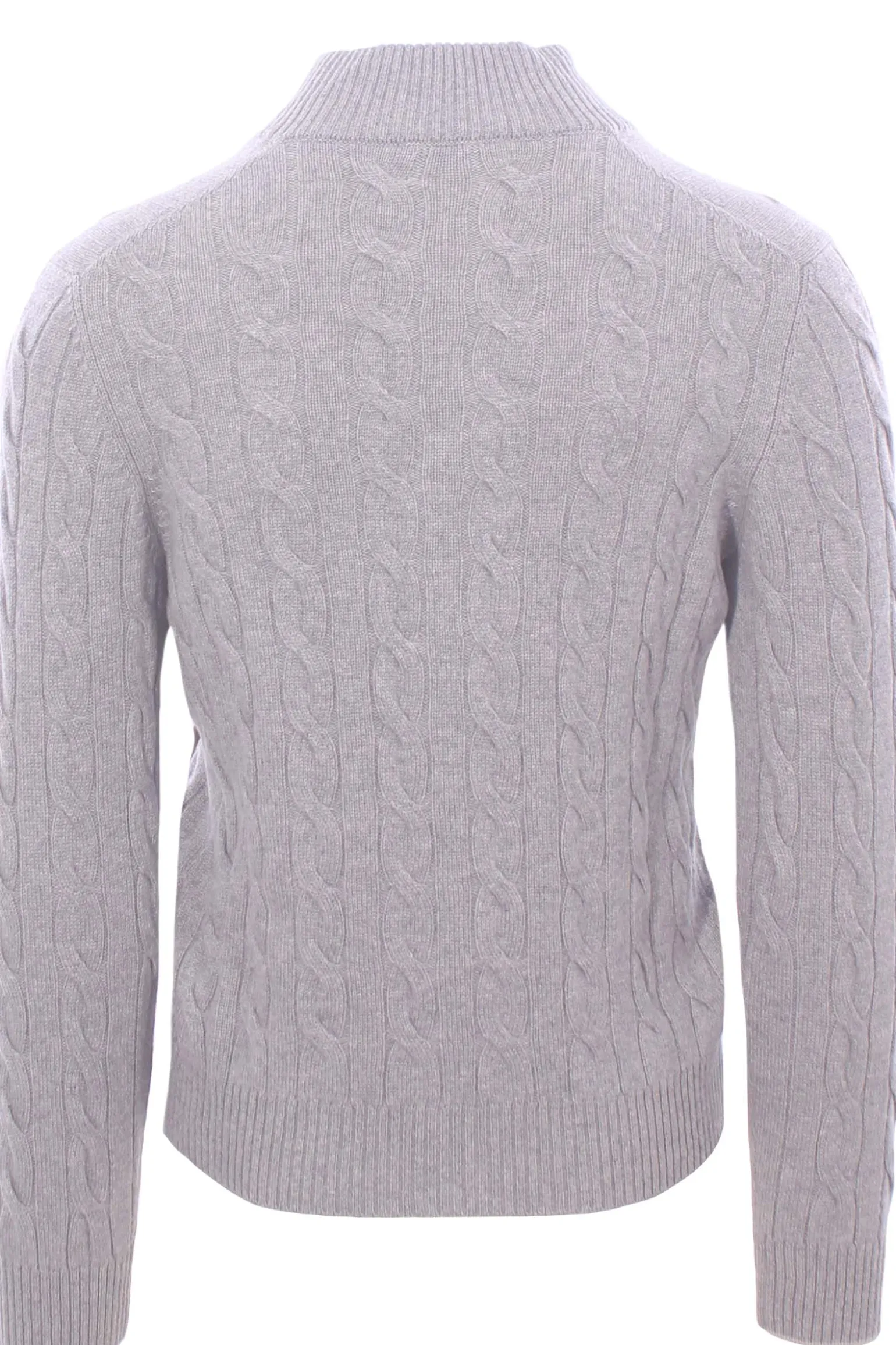 full zip treccia in cashmere
