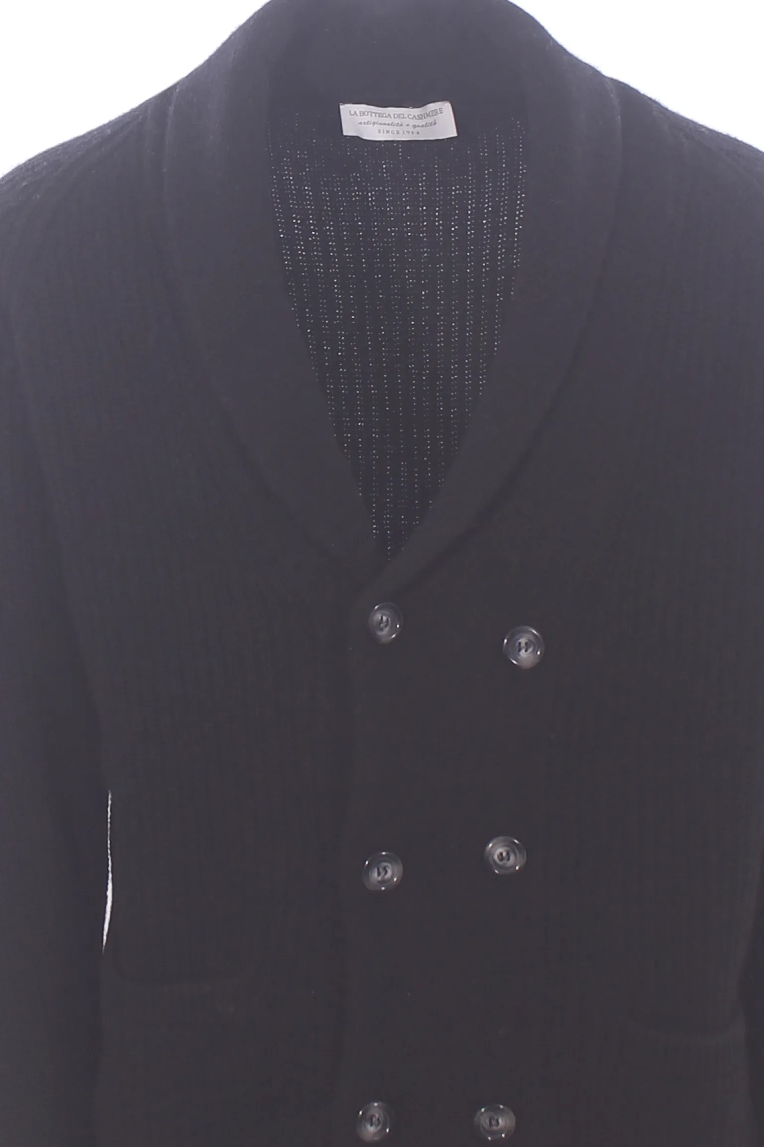 giacca cardigan in lana a coste
