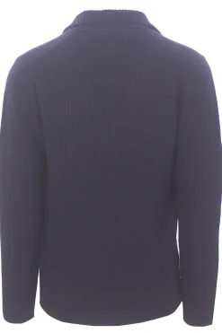 giacca cardigan in lana a coste
