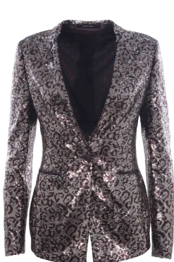 Giacca monopetto con paillettes