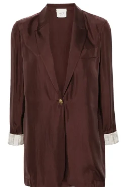 Giacca monopetto in twill enzimato