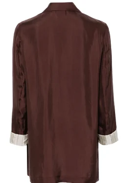 Giacca monopetto in twill enzimato