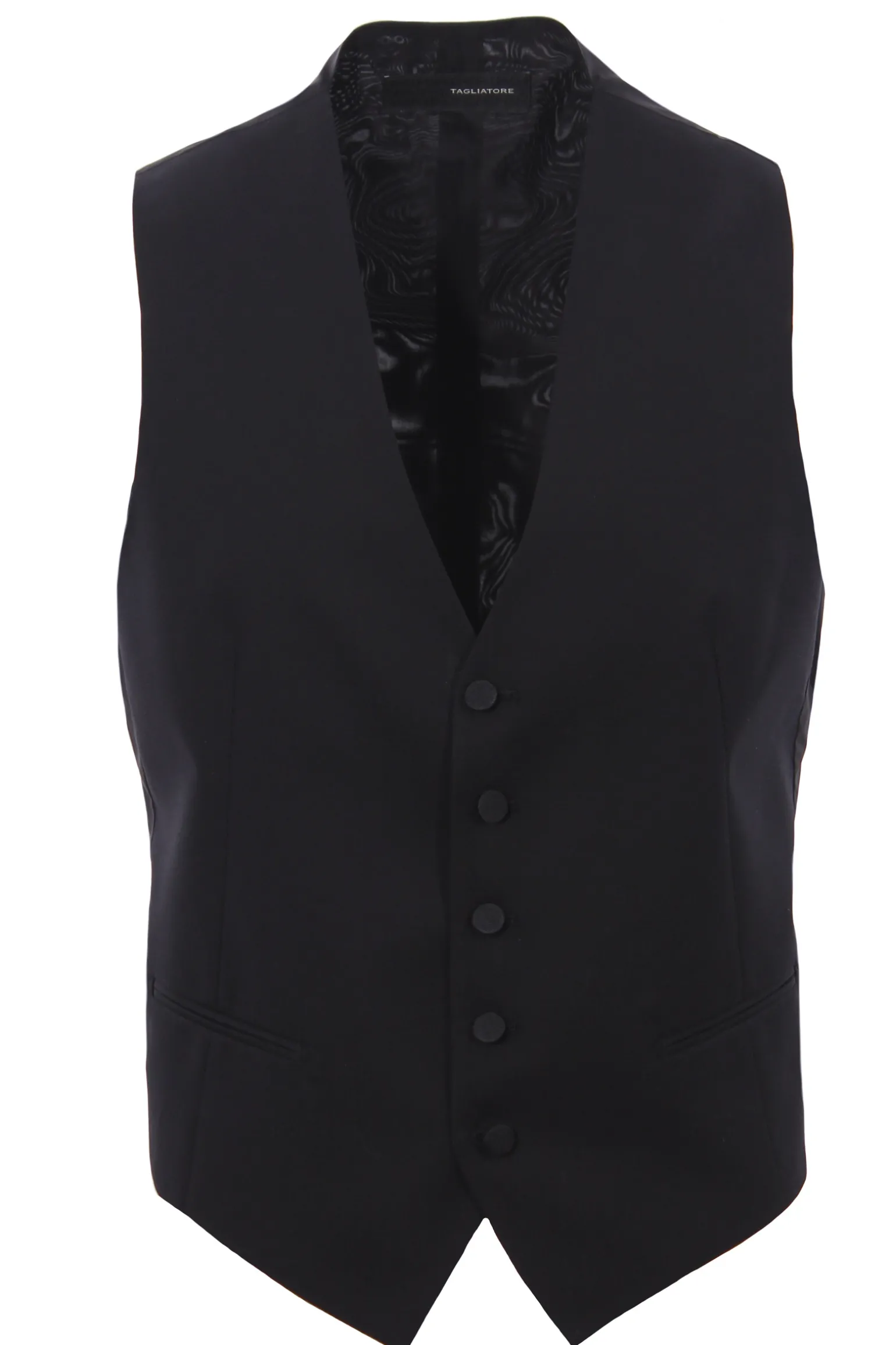 Gilet cerimonia in lana con dettagli raso